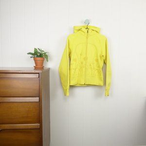 Lululemon Yellow Scuba Floral Heavyweight Hoodie